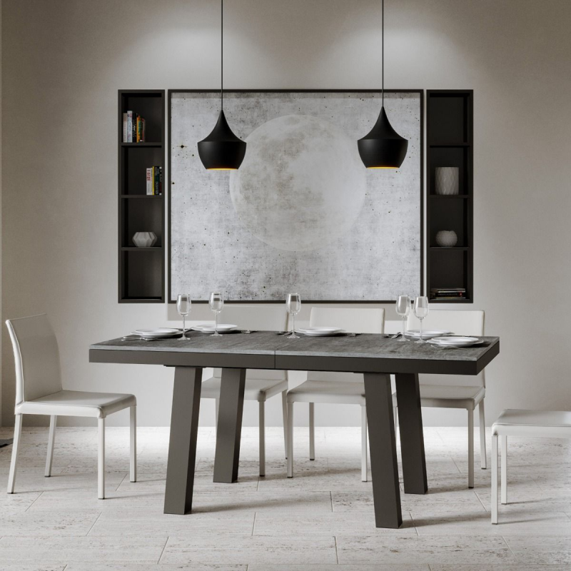 Tavolo allungabile 90x180/440 cm Bridge Evolution telaio Antracite
