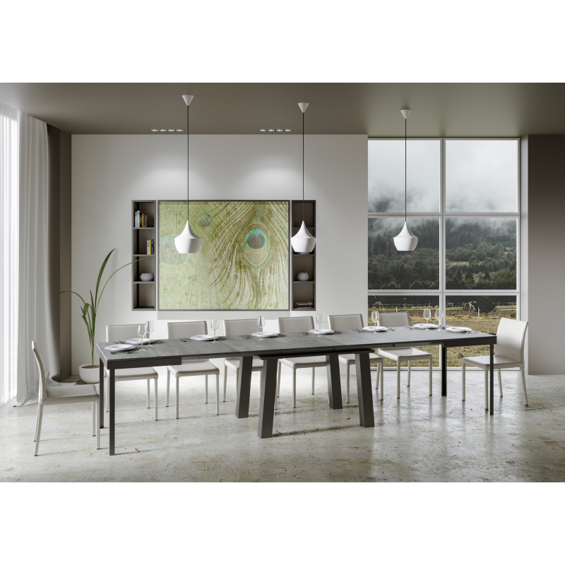 Tavolo allungabile 90x180/440 cm Bridge Evolution telaio Antracite