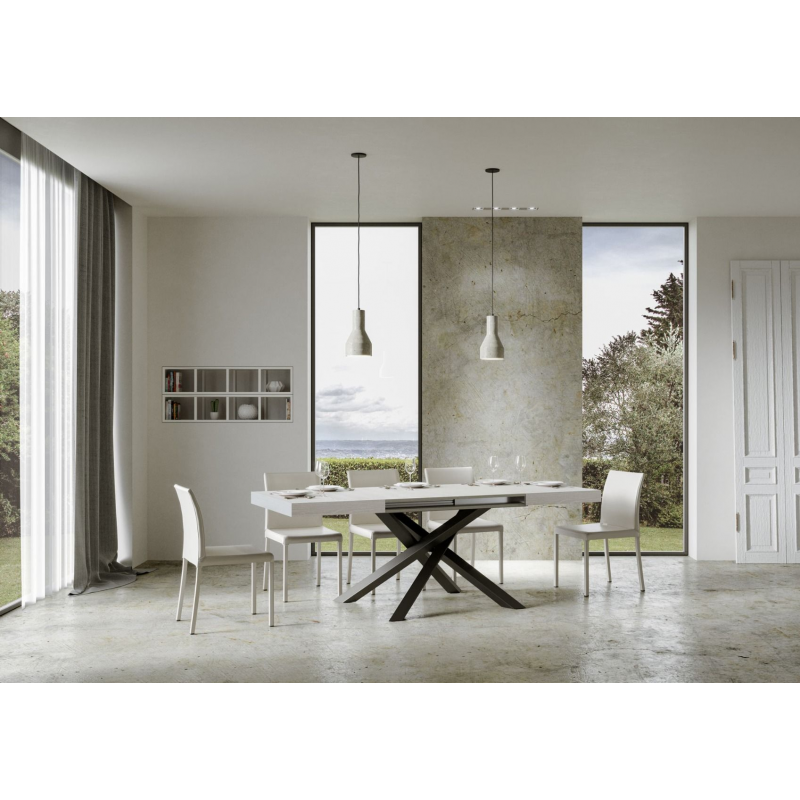 Tavolo allungabile 80x120/204 cm Volantis telaio Antracite