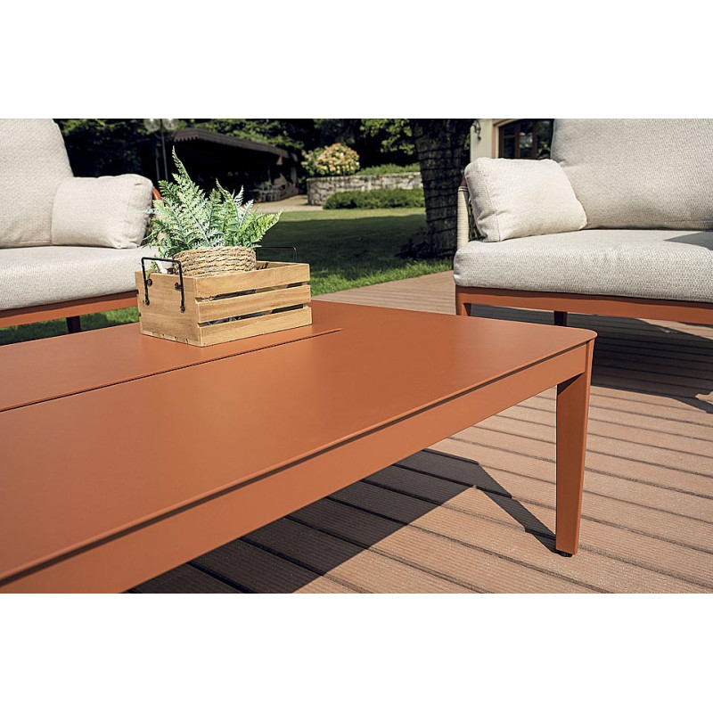 Salotto Bandol alluminio rosso corda beige Moia outdoor design
