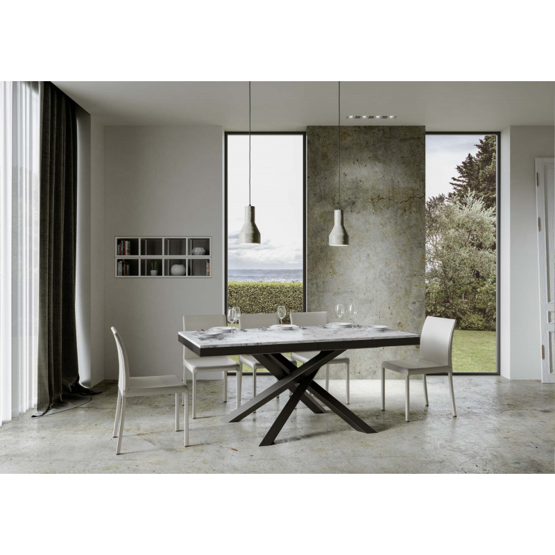 Tavolo allungabile 90x180/284 cm Volantis Evolution telaio Antracite