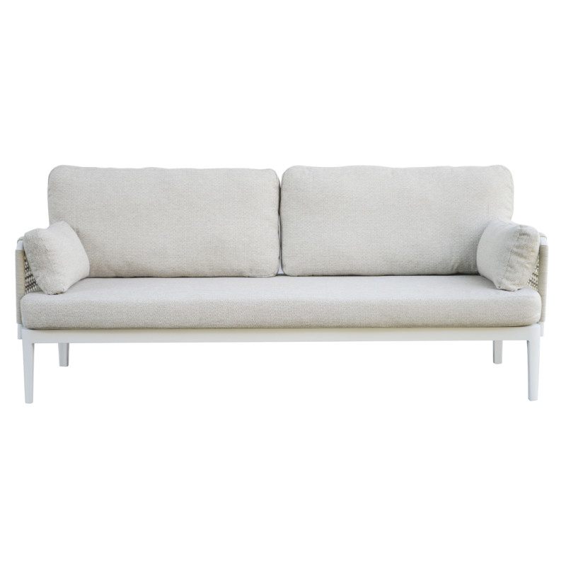 Salotto Bandol In Alluminio Bianco + Corda Beige Moia