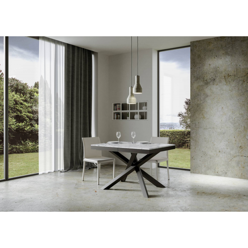 Tavolo allungabile 90x120/380 cm Volantis Evolution telaio Antracite
