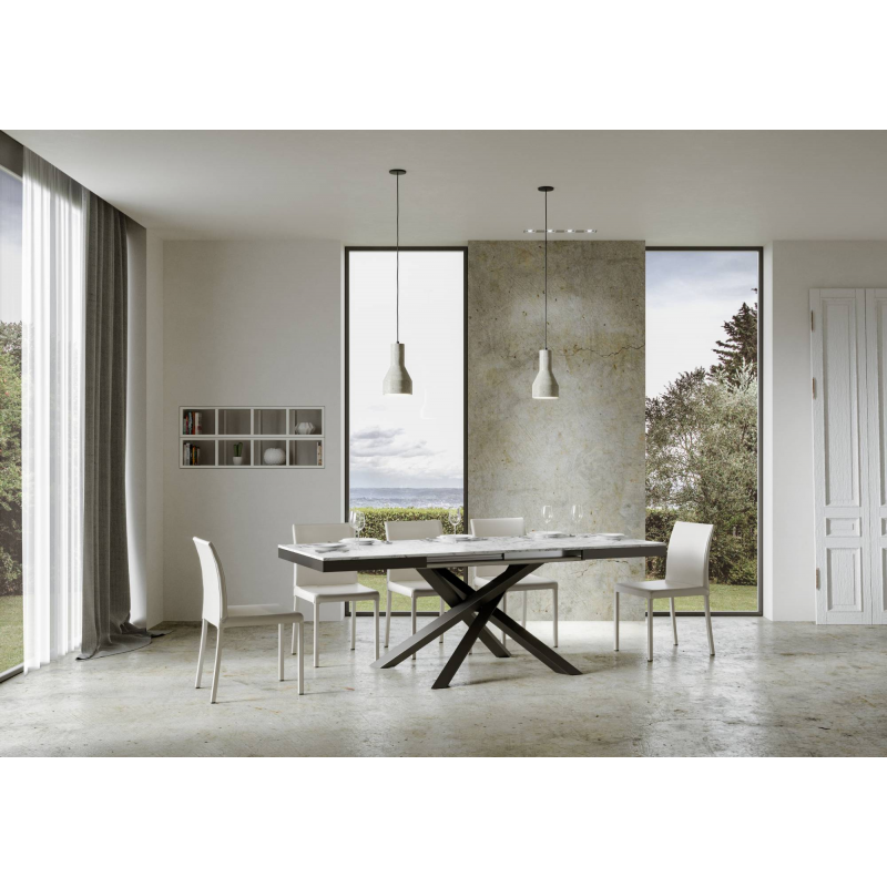 Tavolo allungabile 90x120/380 cm Volantis Evolution telaio Antracite
