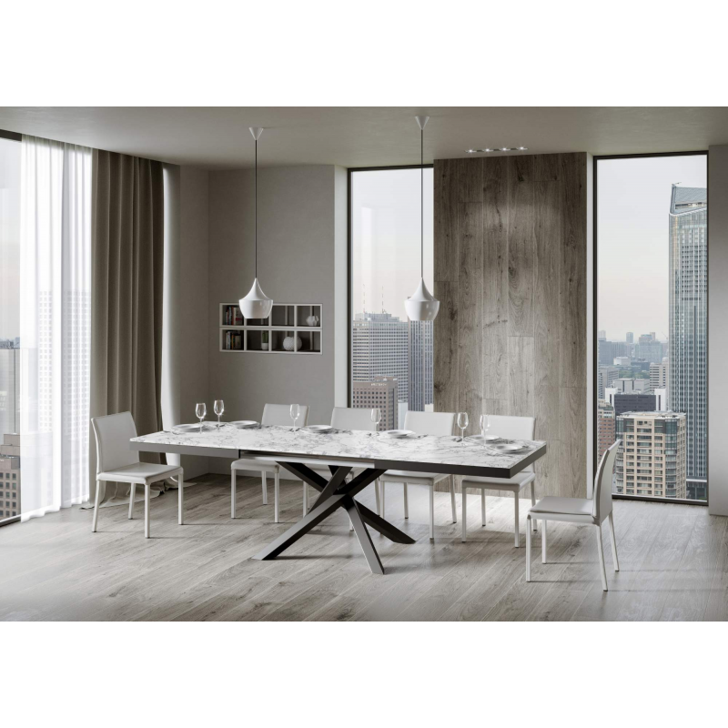 Tavolo allungabile 90x180/440 cm Volantis Evolution telaio Antracite