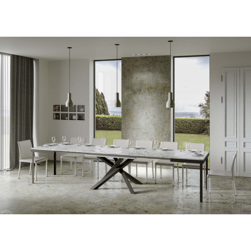 Tavolo allungabile 90x180/440 cm Volantis Evolution telaio Antracite
