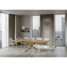 Tavolo allungabile 90x180/284 cm Volantis Evolution telaio Oro