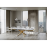 Tavolo allungabile 90x180/440 cm Volantis Evolution telaio Oro