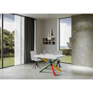 Tavolo allungabile 90x160/264 cm Volantis telaio Multicolor