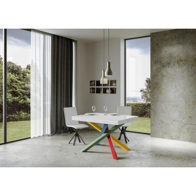 Tavolo allungabile 90x160/264 cm Volantis telaio Multicolor