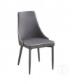 Sedia imbottita Ketty in tessuto - set da 4 grigio