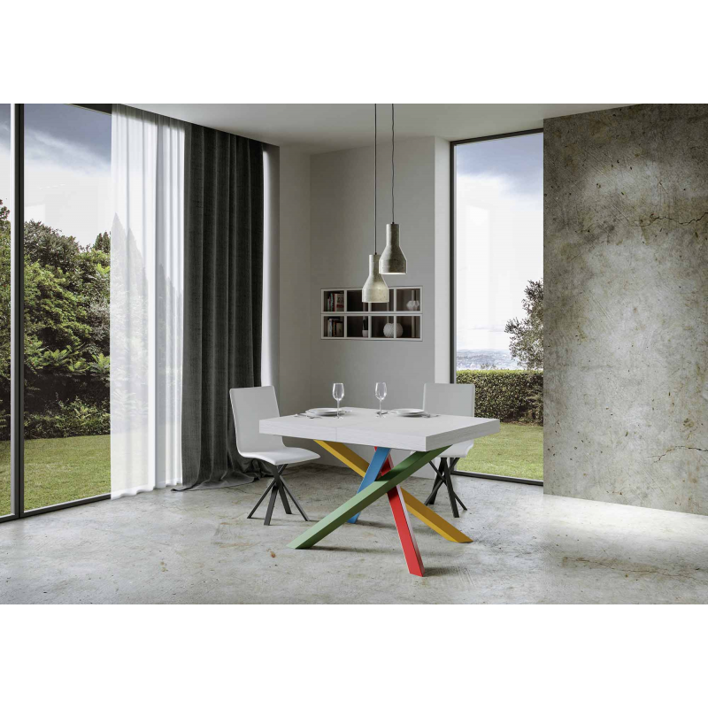 Tavolo allungabile 80x120/204 cm Volantis telaio gambe 4 colori (B)