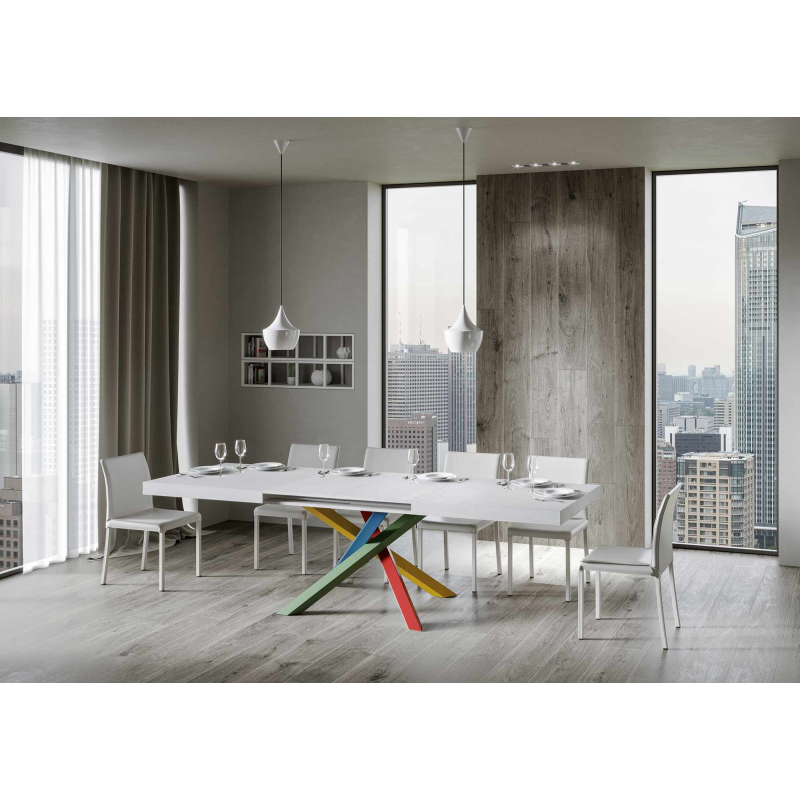 Tavolo allungabile 80x120/204 cm Volantis telaio gambe 4 colori (B)