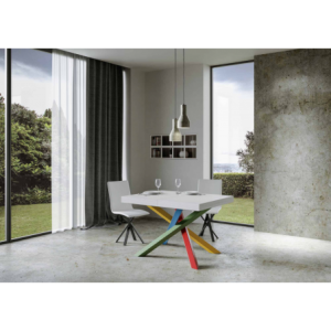Zoom Tavolo allungabile 90x140/244 cm Volantis telaio gambe 4 colori (B)