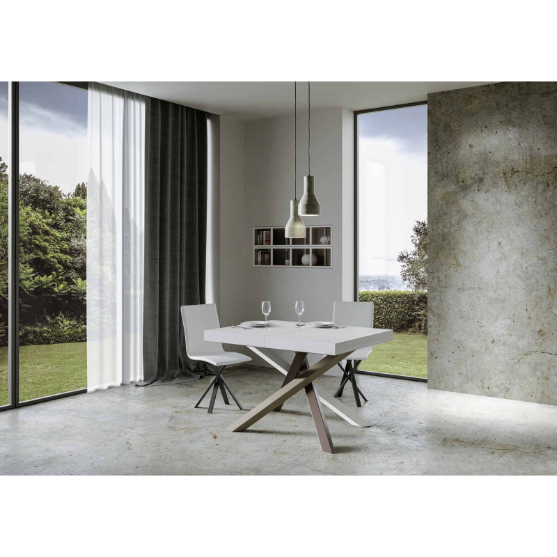 Tavolo allungabile 80x120/204 cm Volantis telaio gambe 4 colori (C)