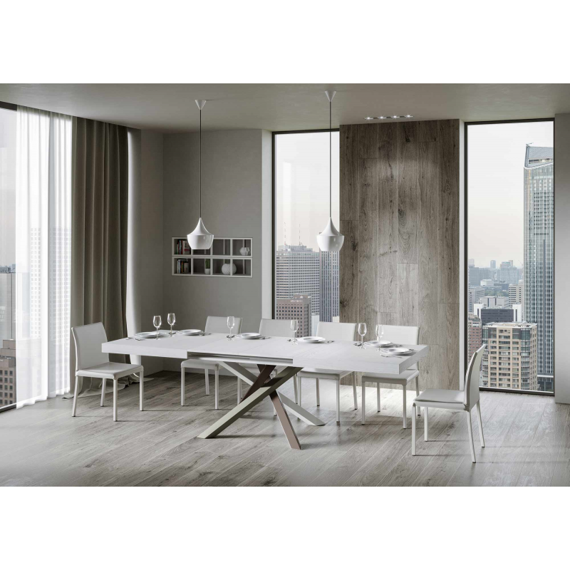 Tavolo allungabile 80x120/204 cm Volantis telaio gambe 4 colori (C)