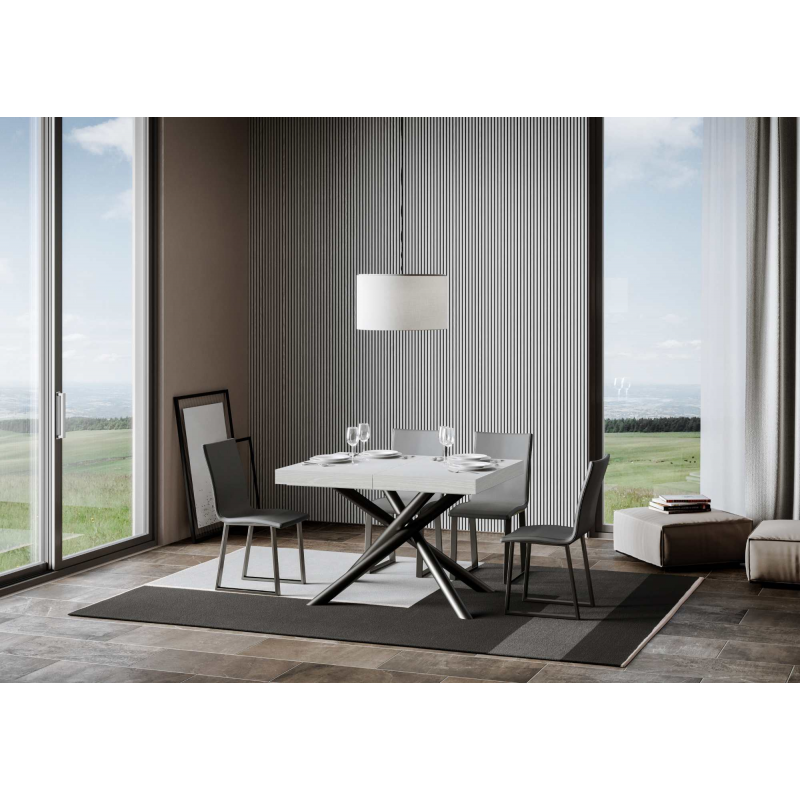 Tavolo allungabile 80x120/204 cm Famas telaio Antracite