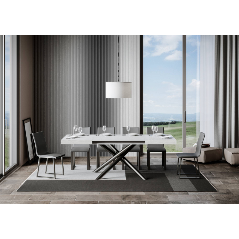 Tavolo allungabile 80x120/204 cm Famas telaio Antracite