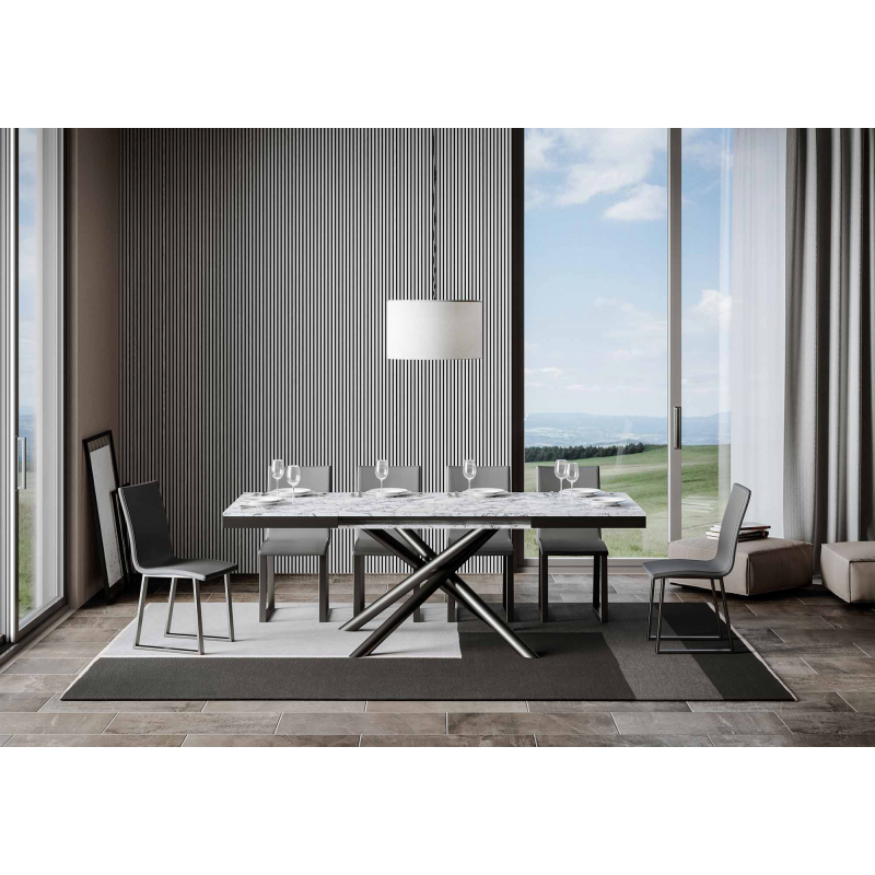 Tavolo allungabile 90x120/224 cm Famas Evolution telaio Antracite