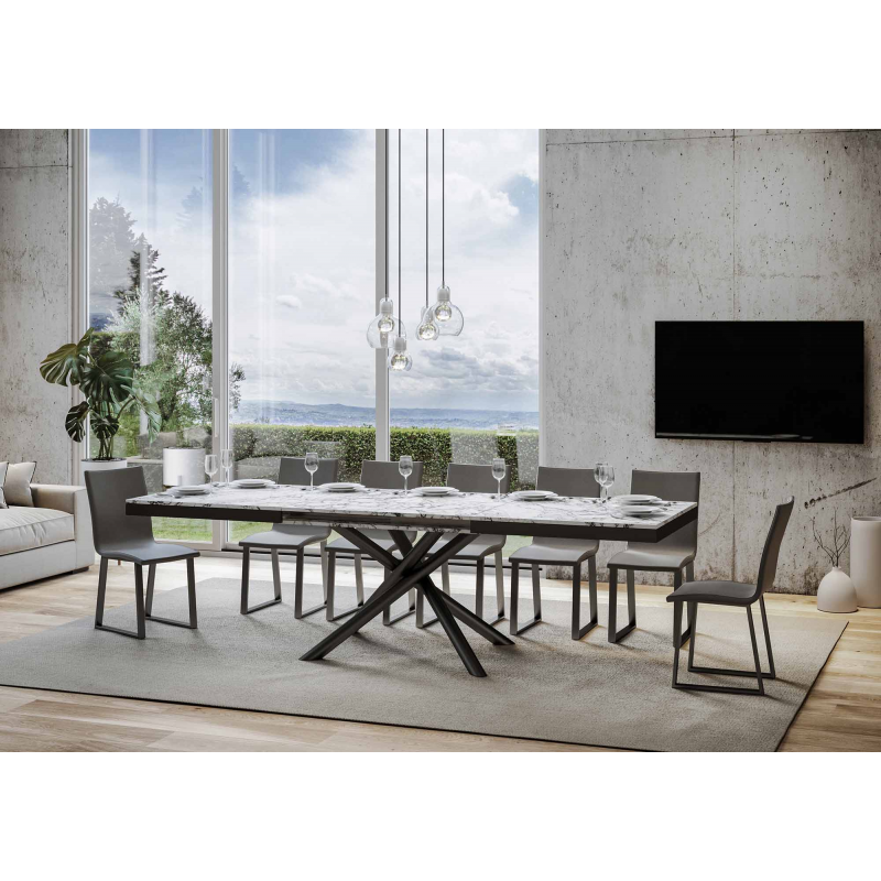 Tavolo allungabile 90x180/284 cm Famas Evolution telaio Antracite