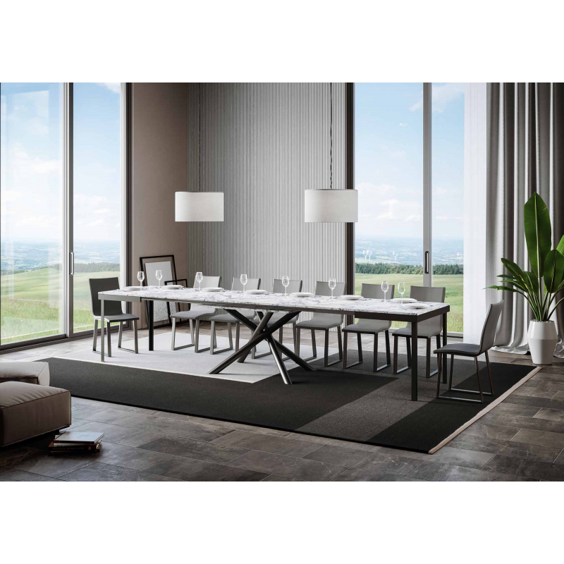 Tavolo allungabile 90x120/380 cm Famas Evolution telaio Antracite