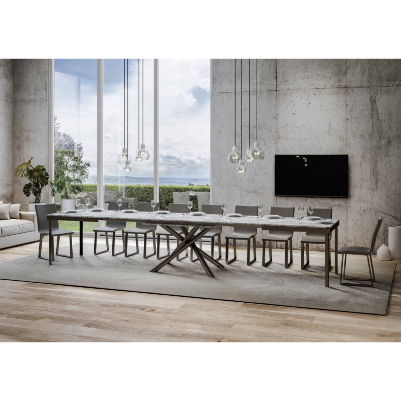 Tavolo allungabile 90x180/440 cm Famas Evolution telaio Antracite