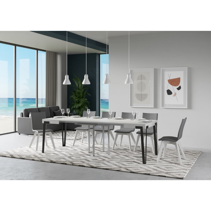 Tavolo allungabile 90x90/246 cm Rio telaio Antracite
