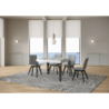 Tavolo allungabile 70x110/194 cm Karamay telaio Antracite