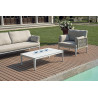 Salotto Bandol In Alluminio Bianco + Corda Beige Moia
