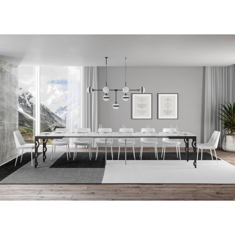 Tavolo allungabile 90x120/380 cm Karamay Evolution telaio Antracite