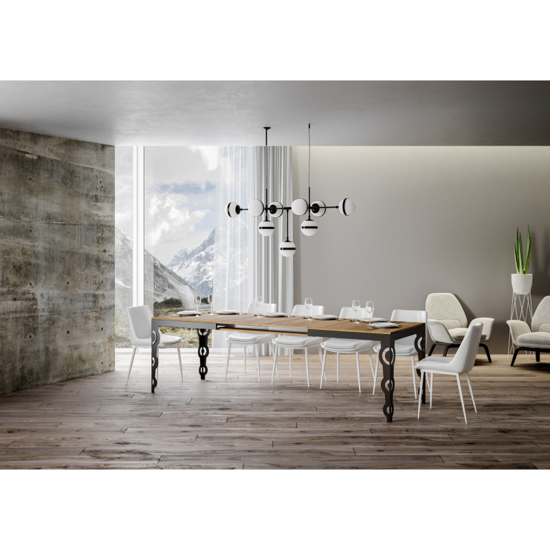 Tavolo allungabile 90x180/440 cm Karamay Evolution telaio Antracite