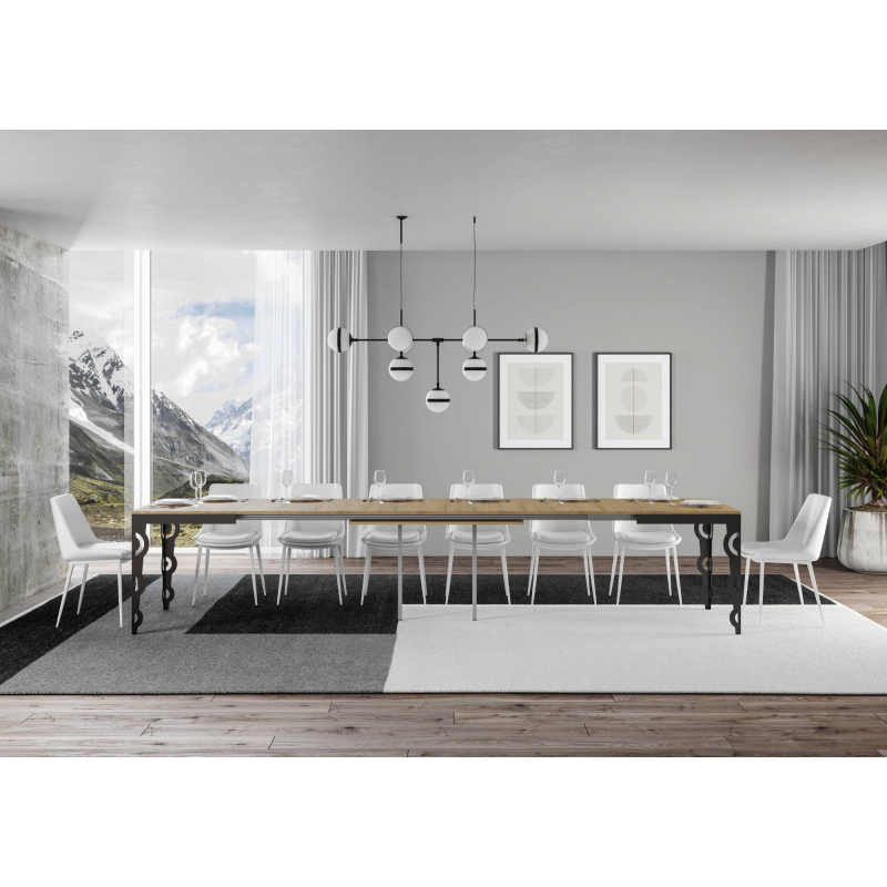 Tavolo allungabile 90x180/440 cm Karamay Evolution telaio Antracite