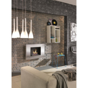 Zoom Biocamino da parete Winter j 17cm X 78cm H 54cm Stones