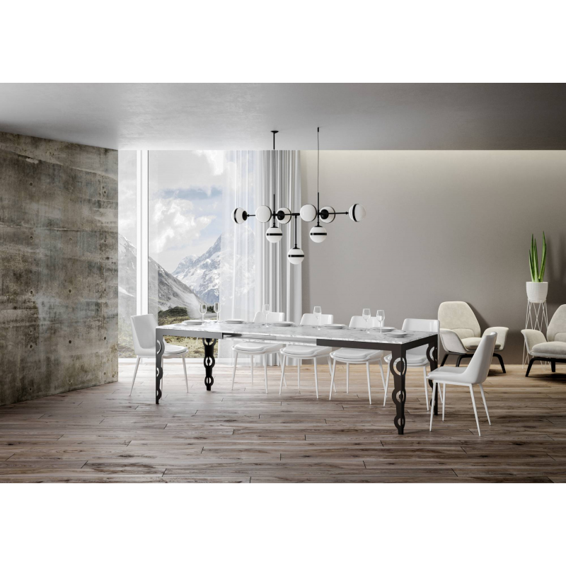 Tavolo allungabile 90x180/440 cm Karamay Evolution telaio Antracite