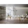 Tavolo allungabile 90x120/224 cm Karamay Evolution telaio Oro