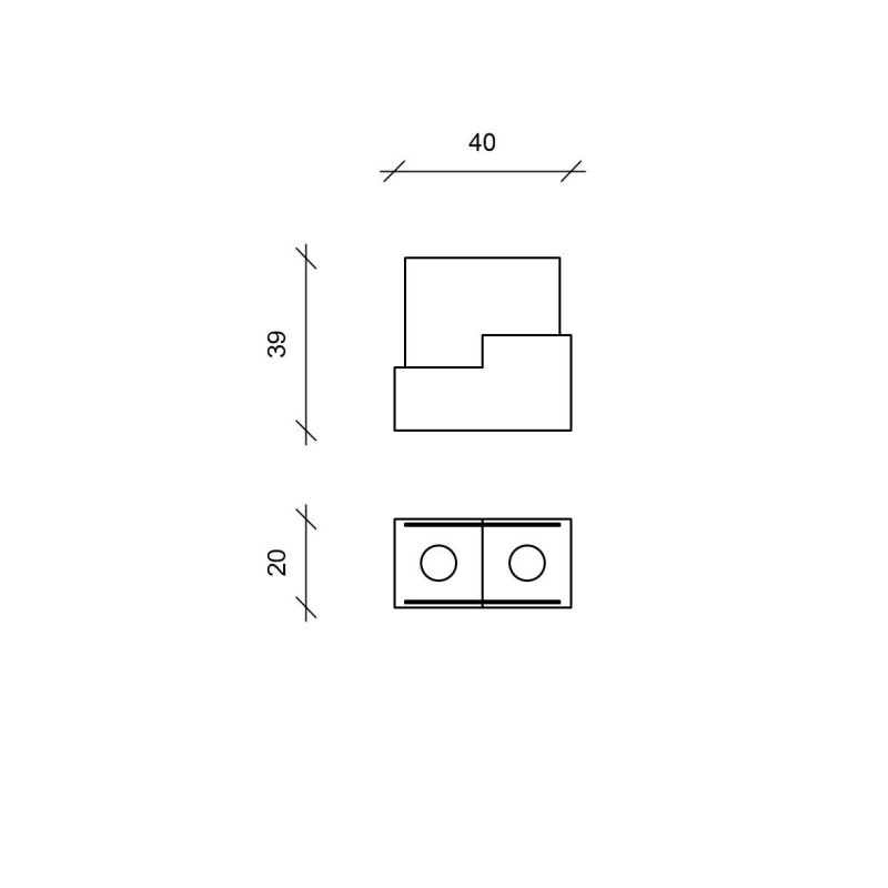 Lampada da tavolo Two steps 20cm X 40cm H 39cm Stones