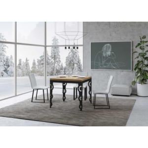 Zoom Tavolo apribile 90x90/180 cm Karamay Libra telaio Antracite