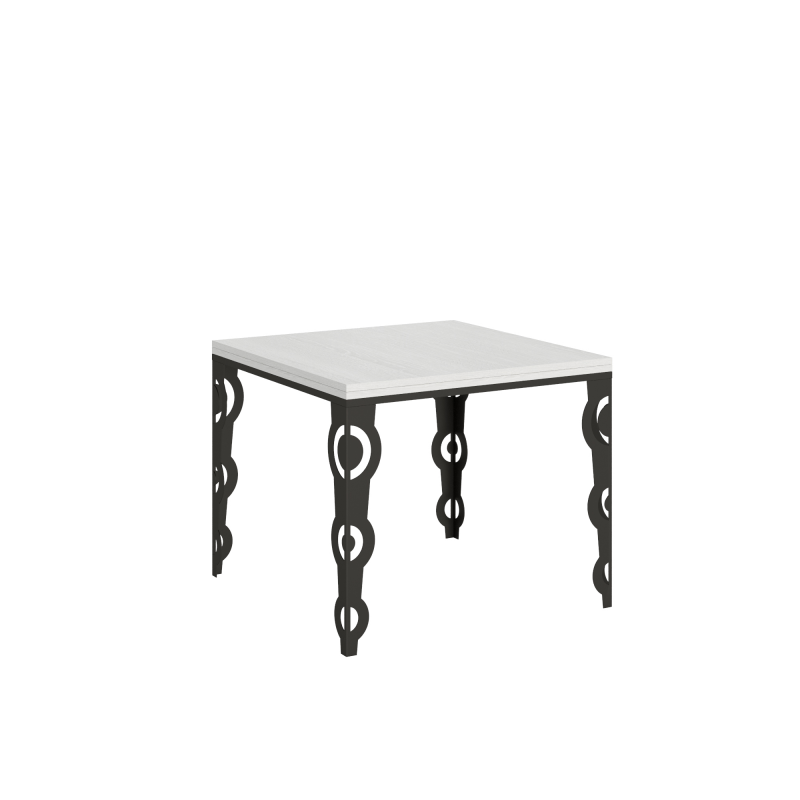 Tavolo apribile 90x90/180 cm Karamay Libra telaio Antracite