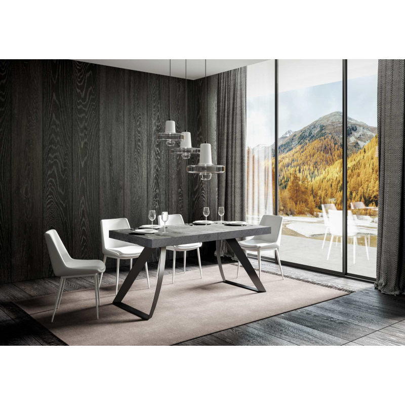 Tavolo allungabile 90x160/420 cm Proxy telaio Antracite