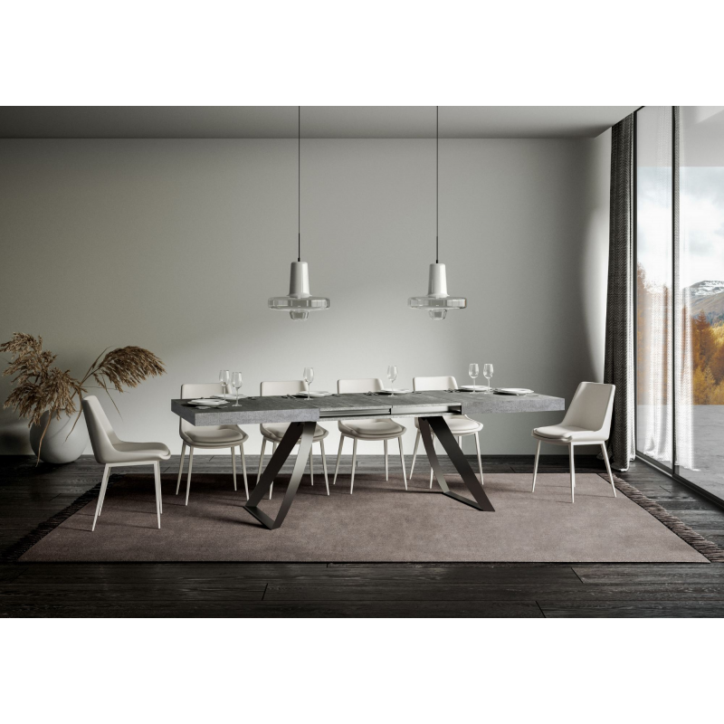 Tavolo allungabile 90x160/420 cm Proxy telaio Antracite