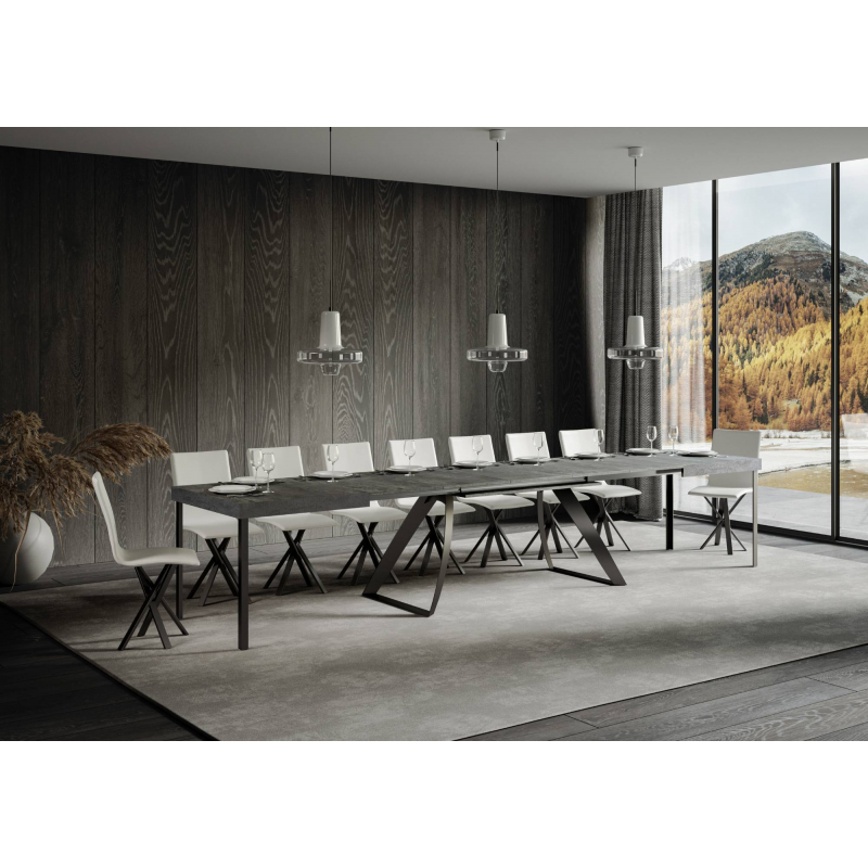 Tavolo allungabile 90x160/420 cm Proxy telaio Antracite