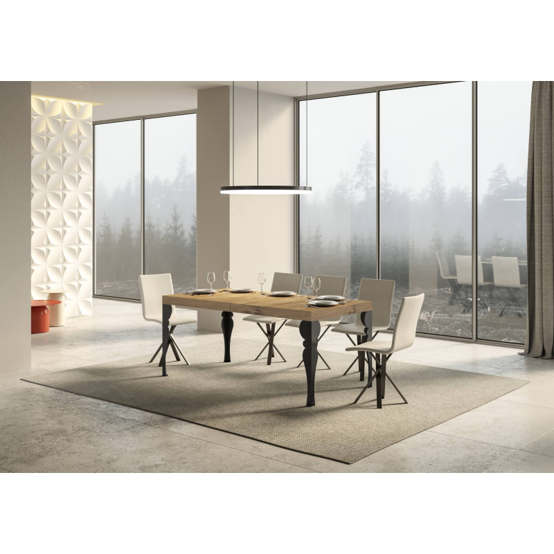 Tavolo allungabile 90x180/440 cm Paxon telaio Antracite