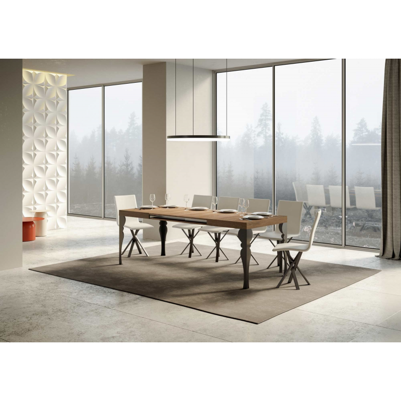 Tavolo allungabile 90x180/440 cm Paxon telaio Antracite