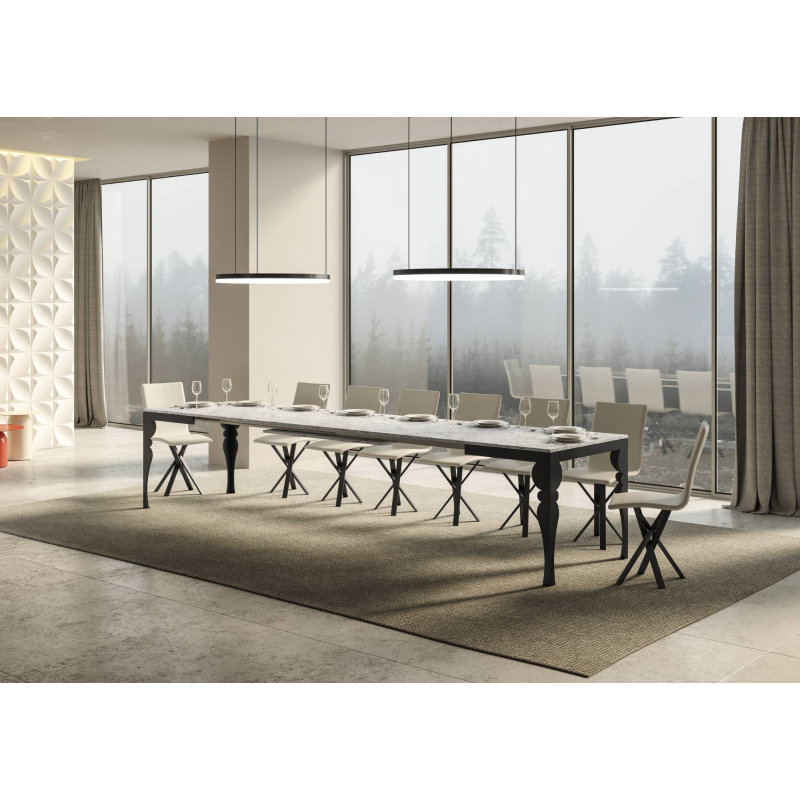 Tavolo allungabile 90x180/440 cm Paxon Evolution telaio Antracite