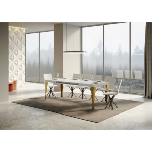 Tavolo allungabile 90x130/234 cm Paxon telaio Oro