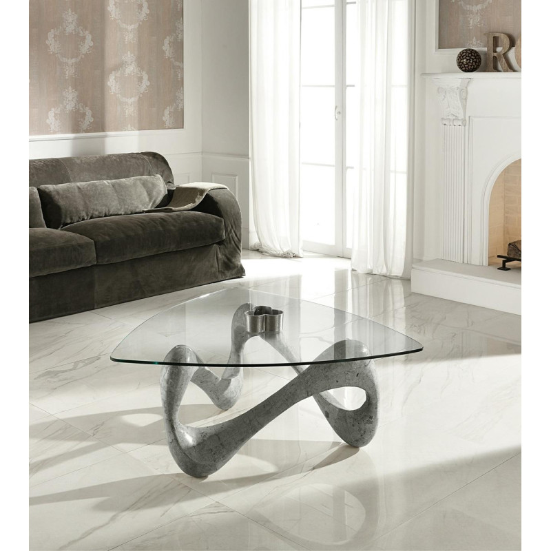 Tavolino 100 x 100 - Trasparente Tetris 100cm X 100cm H 42.5cm Stones