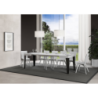 Tavolo allungabile 90x90/246 cm Flame telaio Antracite