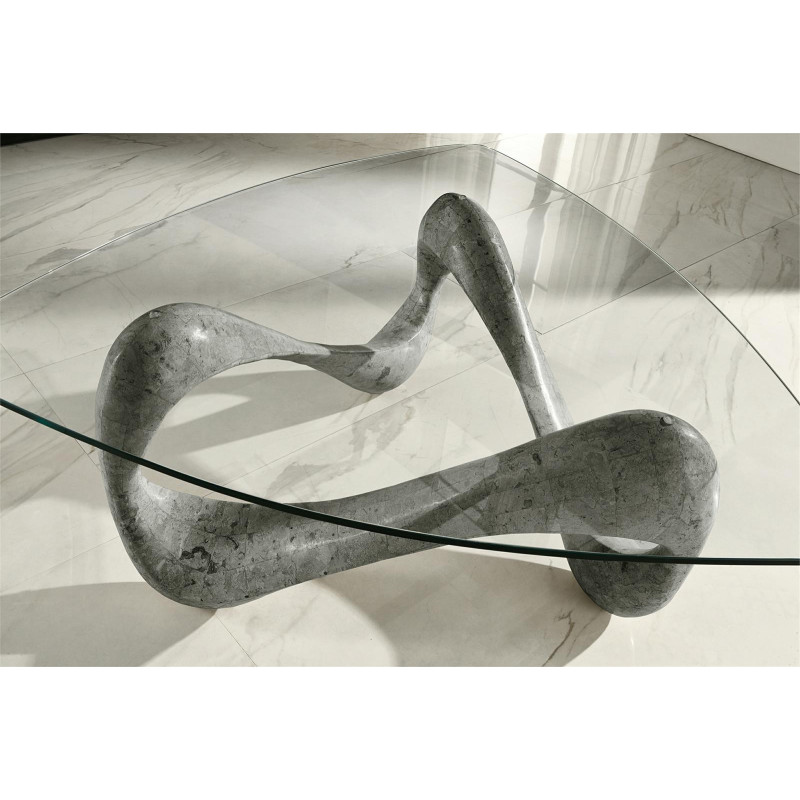 Tavolino 100 x 100 - Trasparente Tetris 100cm X 100cm H 42.5cm Stones