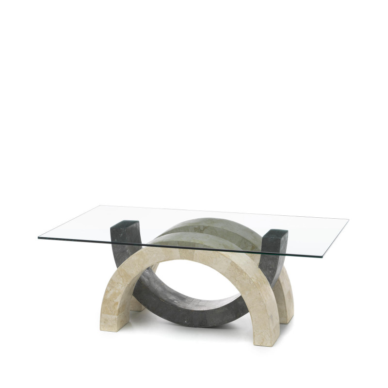 Tavolino 120 x 70 - Trasparente Olimpia 70cm X 120cm H 41cm Stones