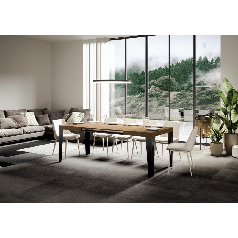 Tavolo allungabile 90x140/244 cm Flame telaio Antracite